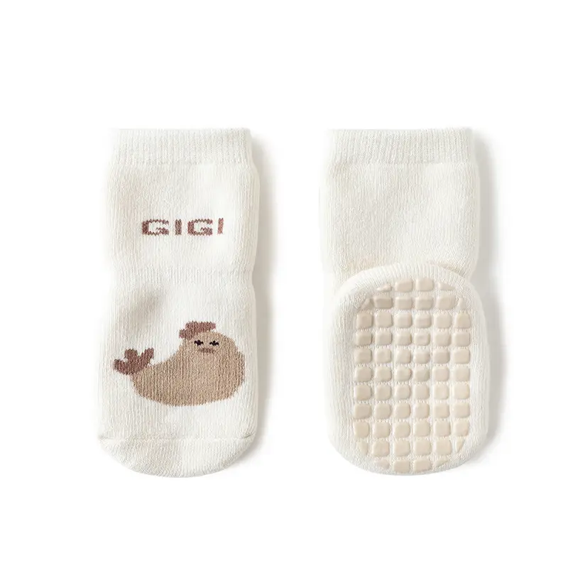 Baby Teddy Bear Socks Brown Non-Slip Toddler - Image 5