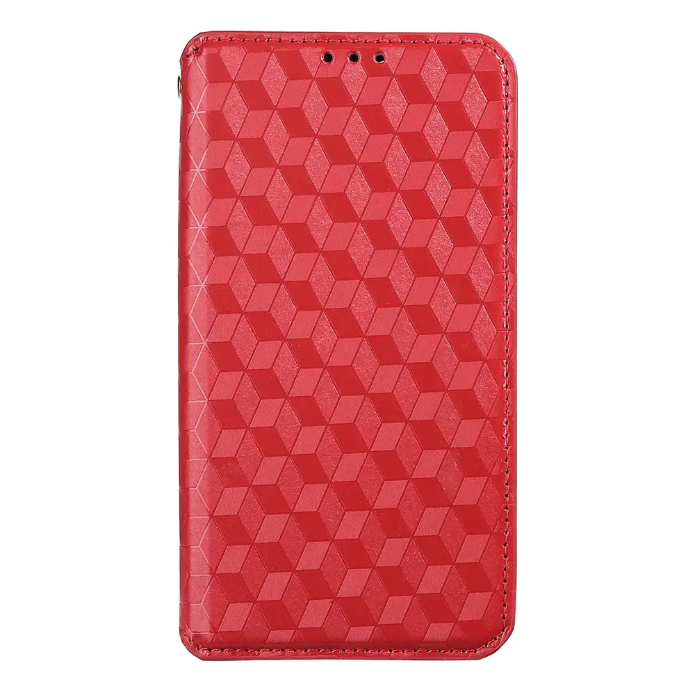 Purple 3D Cubic Flip Phone Case Magnetic Cover - Image 2