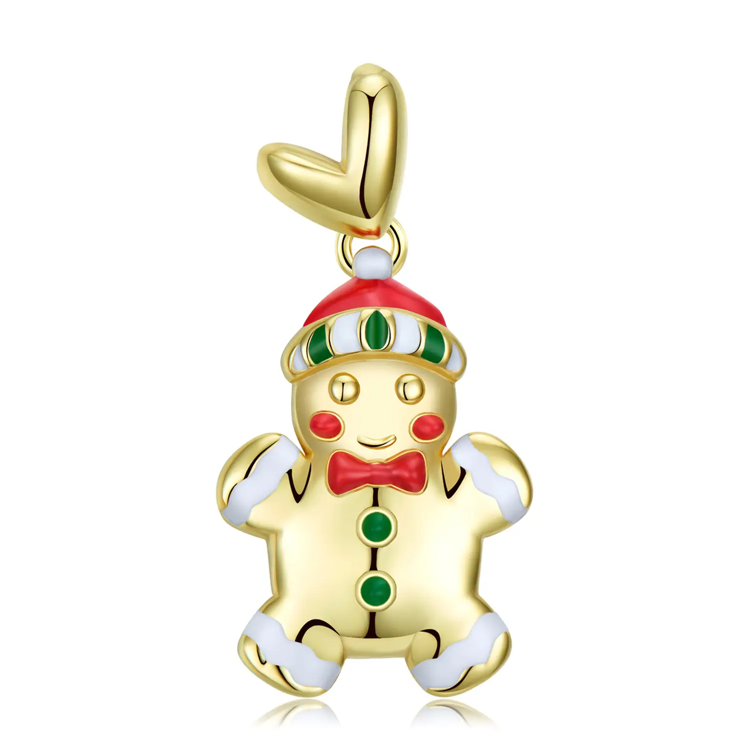 Gingerbread Man Necklace Gold 14k Gold Drop — feature 7