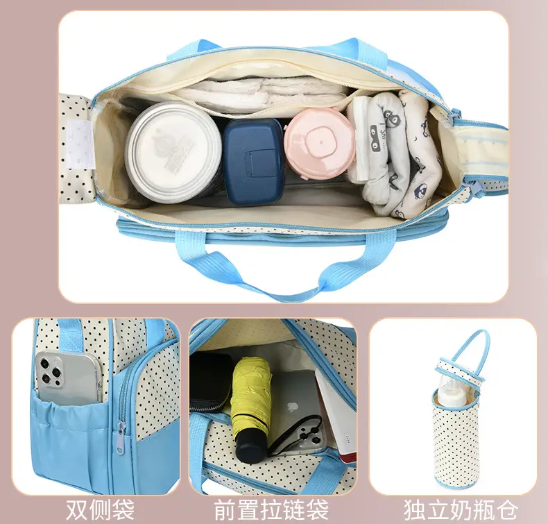 Purple Parent-Child Travel Bag Set with Crossbody & Shoulder Options — feature 14