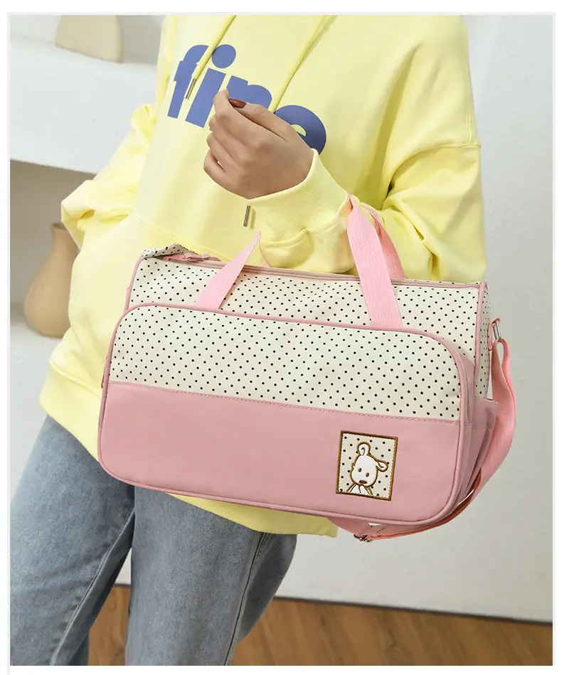 Purple Parent-Child Travel Bag Set with Crossbody & Shoulder Options — feature 21