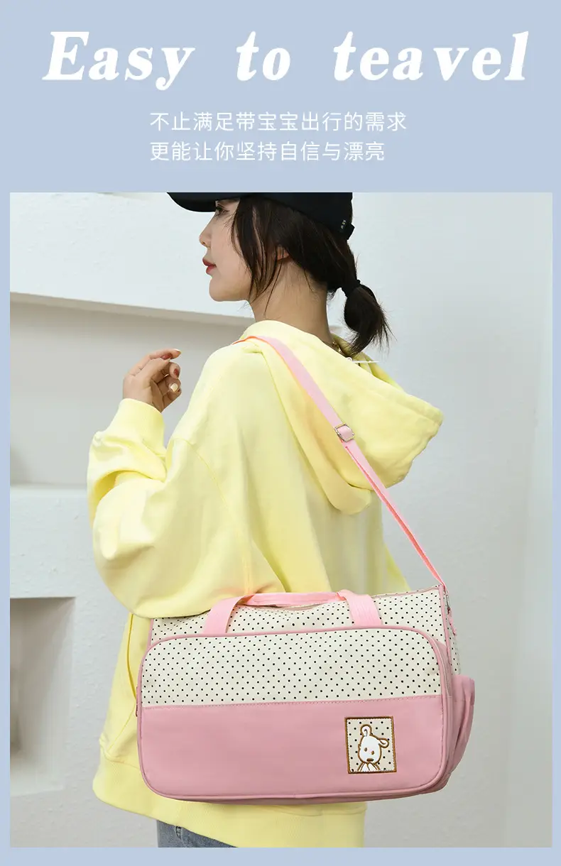 Purple Parent-Child Travel Bag Set with Crossbody & Shoulder Options — feature 3