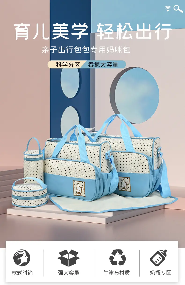 Purple Parent-Child Travel Bag Set with Crossbody & Shoulder Options — feature 6