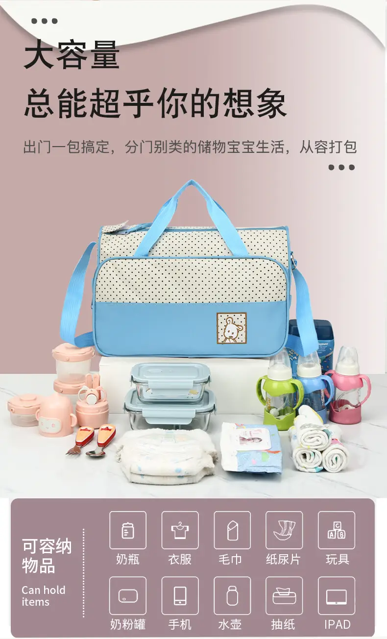 Purple Parent-Child Travel Bag Set with Crossbody & Shoulder Options — feature 9