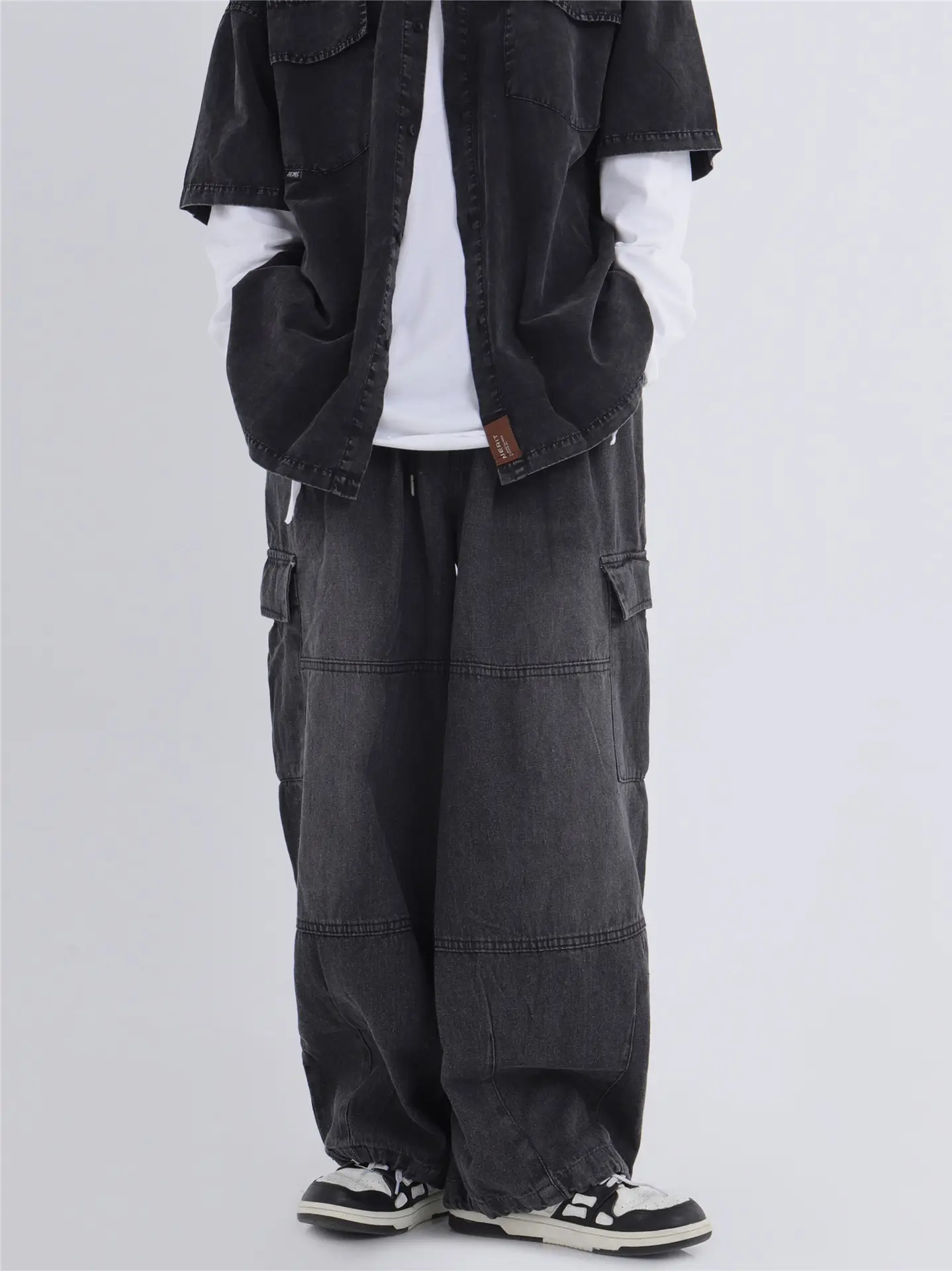 2022 Hip Hop Couple Loose Wide Leg Jeans Men Women - Image 6