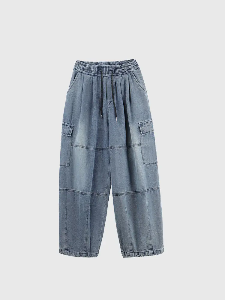 2022 Hip Hop Couple Loose Wide Leg Jeans Men Women - Image 7
