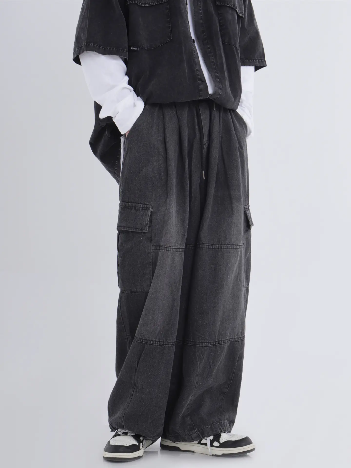 2022 Hip Hop Couple Loose Wide Leg Jeans Men Women — feature 12