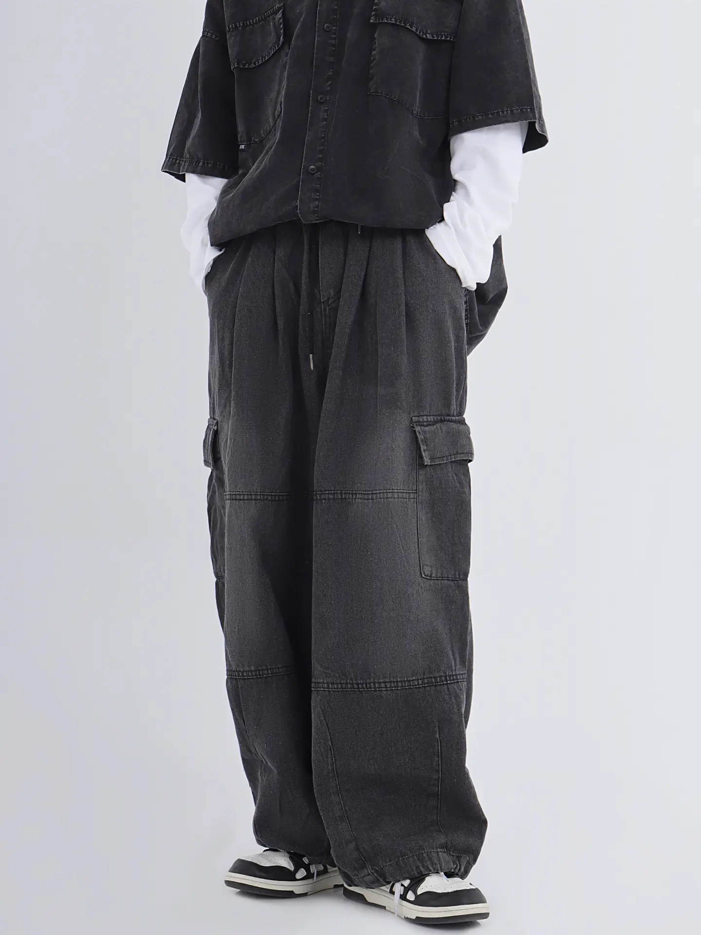 2022 Hip Hop Couple Loose Wide Leg Jeans Men Women — feature 14