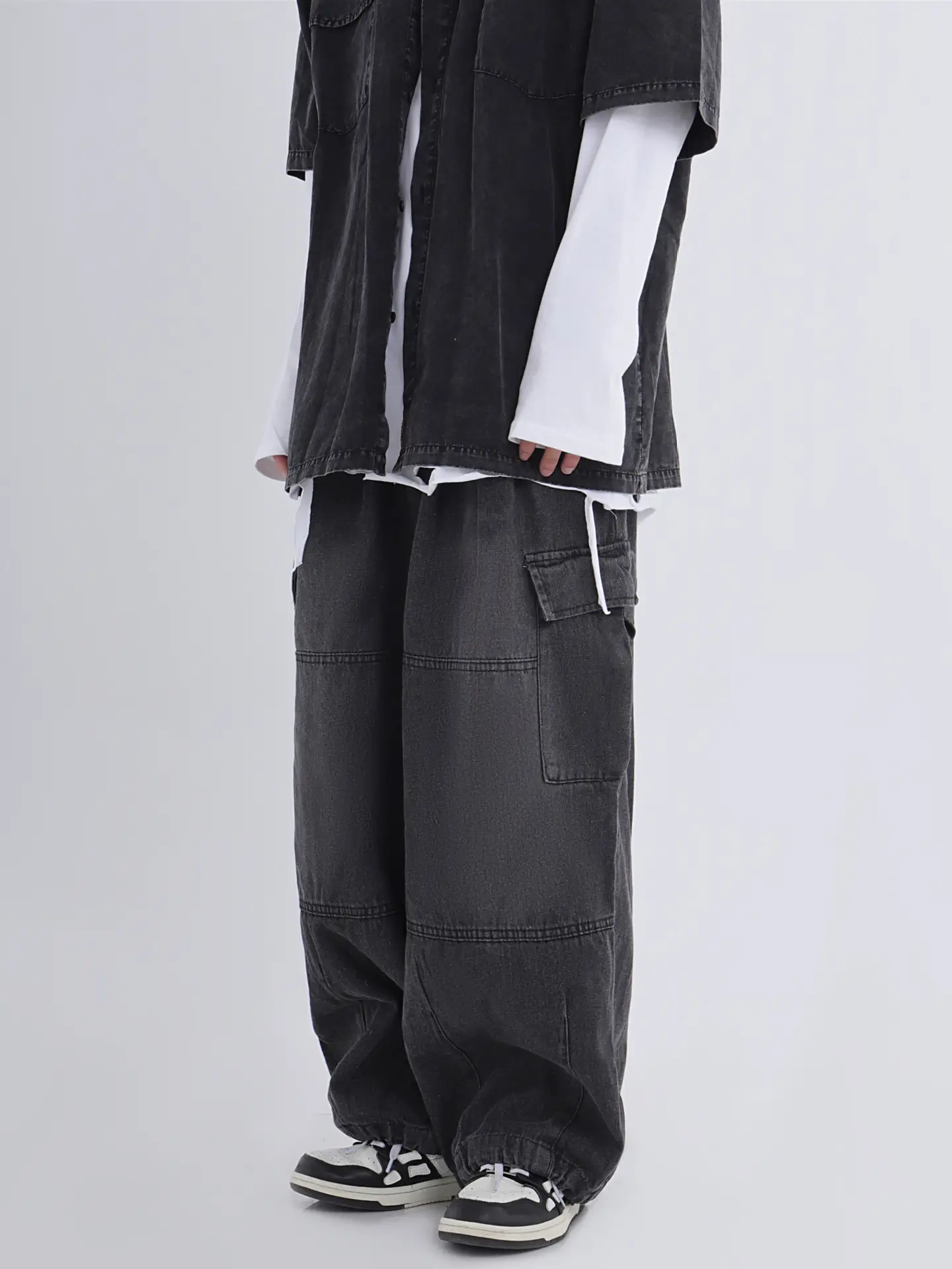 2022 Hip Hop Couple Loose Wide Leg Jeans Men Women — feature 17