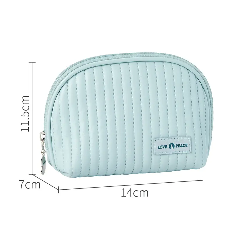 Pu Semi-Circle Cosmetic Bag Travel Organizer - Image 4