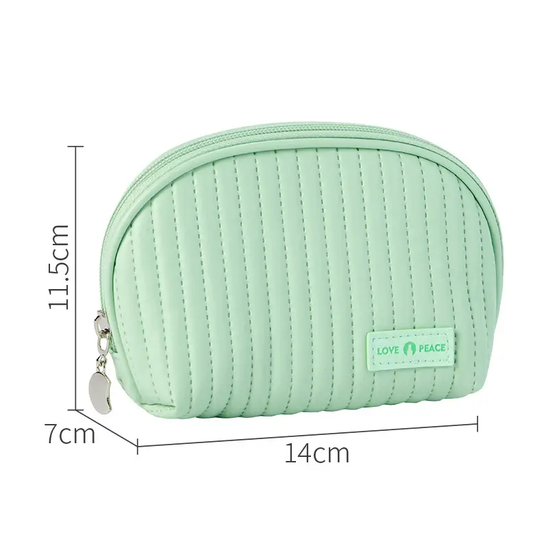 Pu Semi-Circle Cosmetic Bag Travel Organizer - Image 5