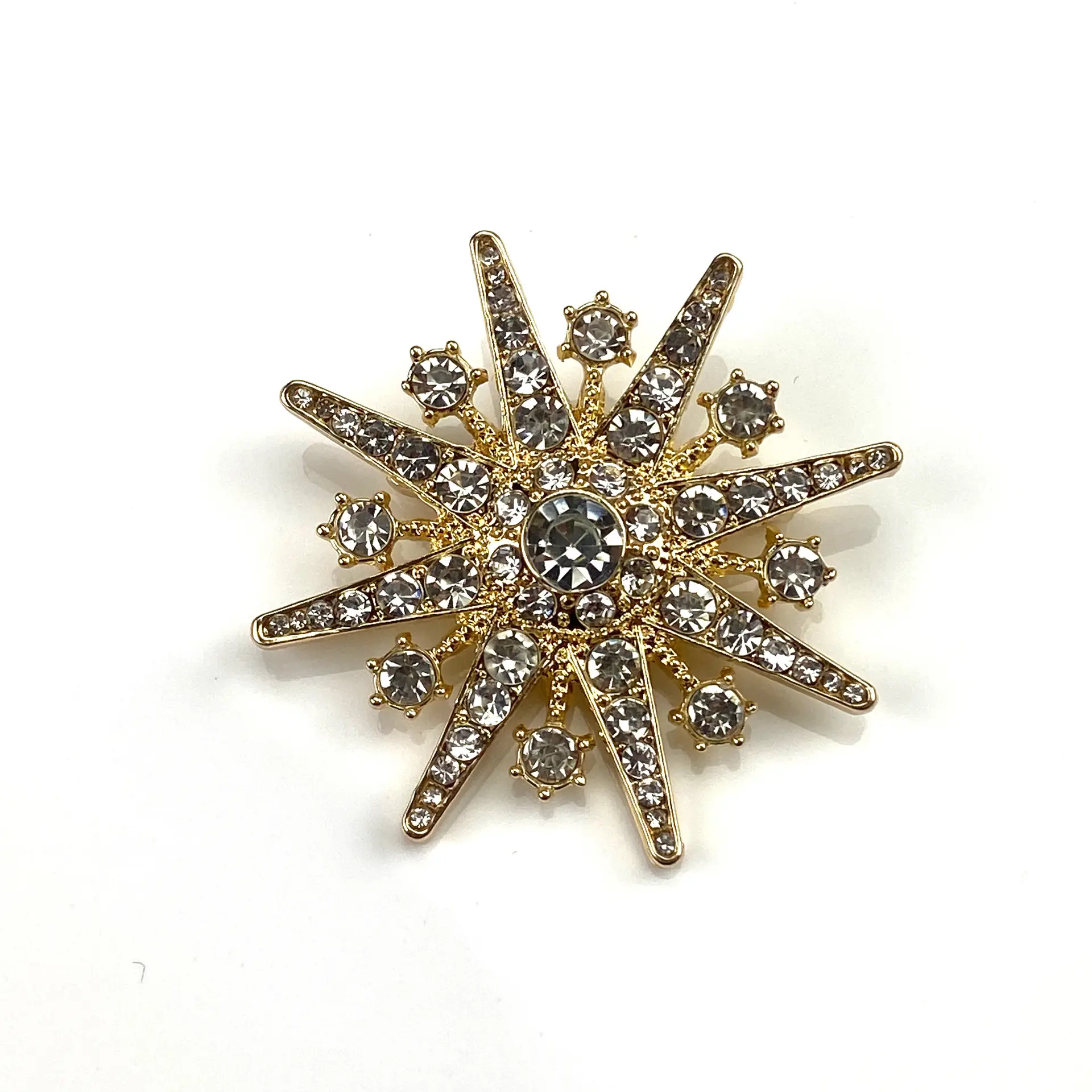 Japanese & Korean New Brother Star Brooch with Diamond Snowflake Design - Image 6