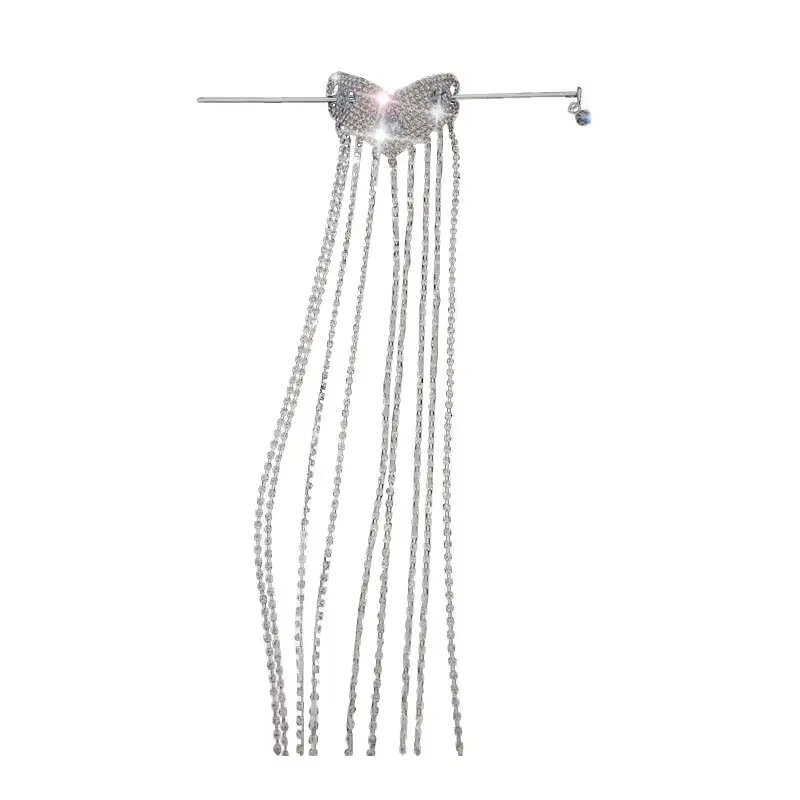 Women's Flash Diamond Hairpin with Long Tassels - Image 8