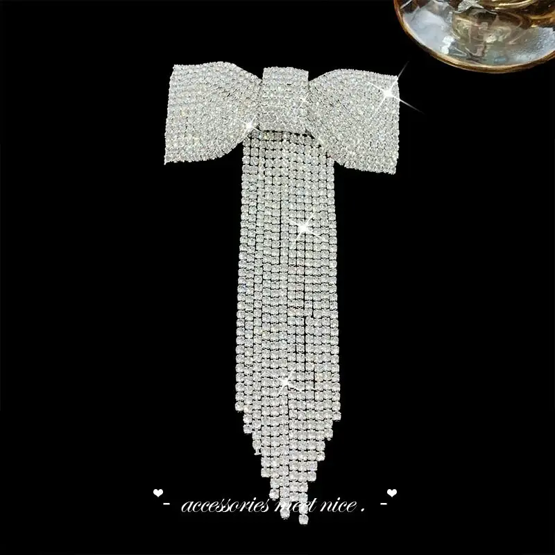 Women's Flash Diamond Hairpin with Long Tassels - Image 2