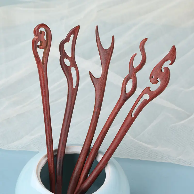 Red Sandalwood Hairpin for Daily Use - Image 29