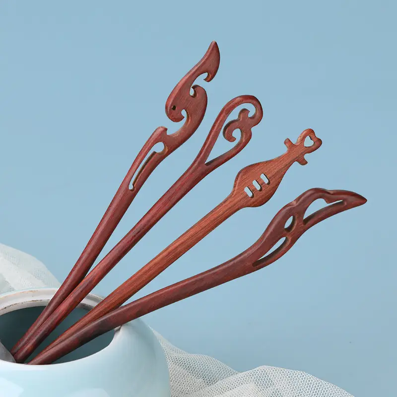 Red Sandalwood Hairpin for Daily Use - Image 30