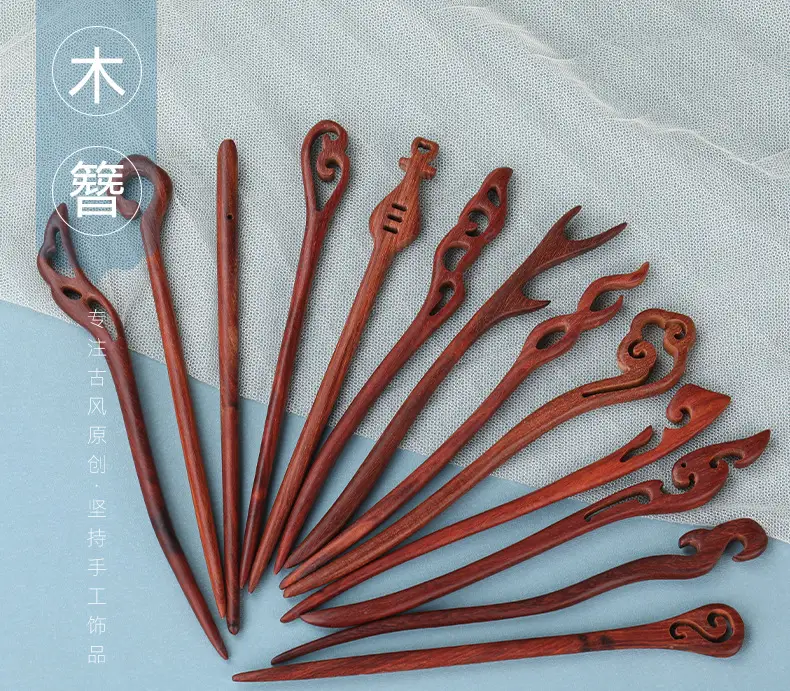 Red Sandalwood Hairpin for Daily Use — feature 3