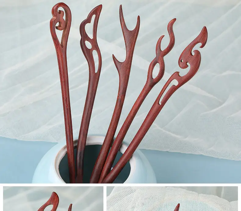 Red Sandalwood Hairpin for Daily Use — feature 6