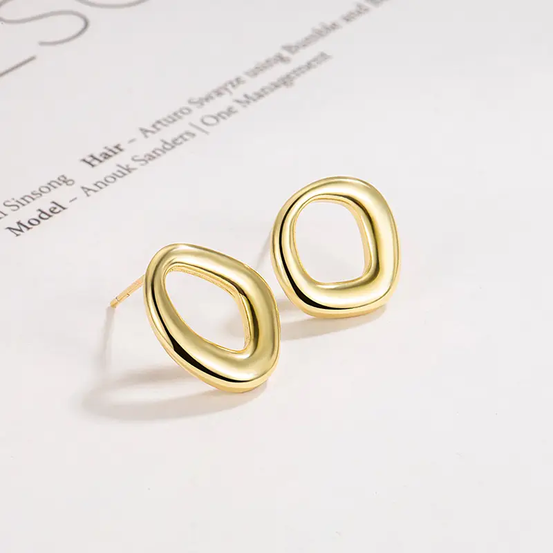 Silver Irregular Ring Earrings for Women 2022 New - Image 3