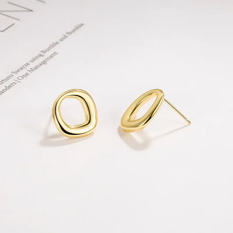 Silver Irregular Ring Earrings for Women 2022 New - Image 4