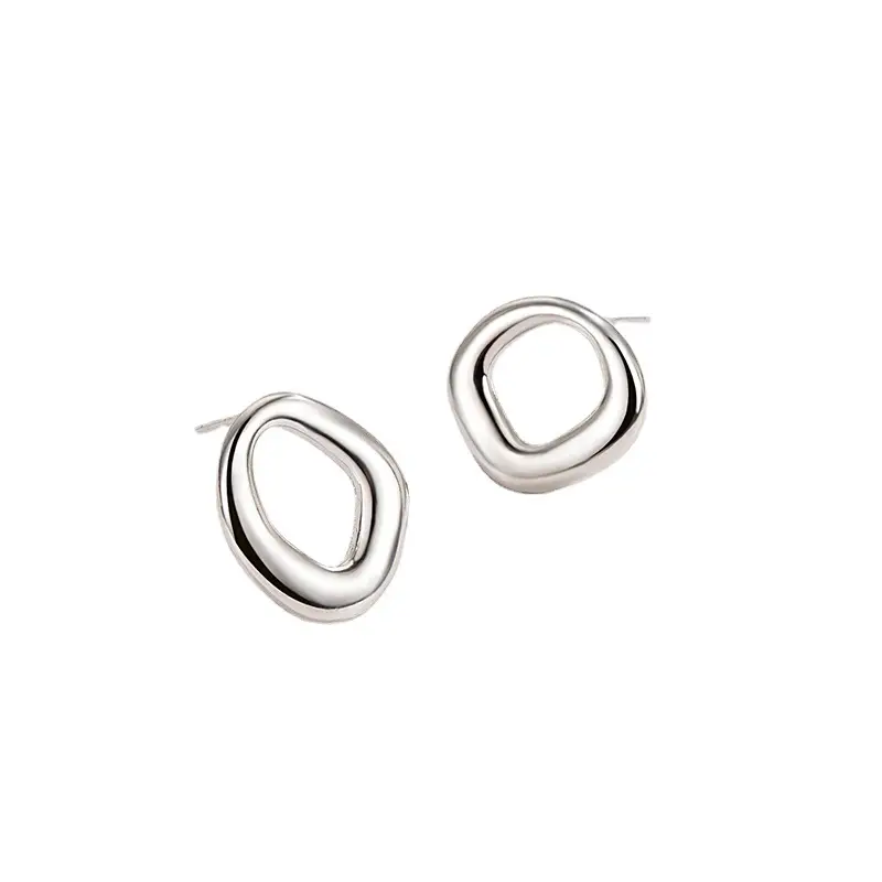 Silver Irregular Ring Earrings for Women 2022 New - Image 5