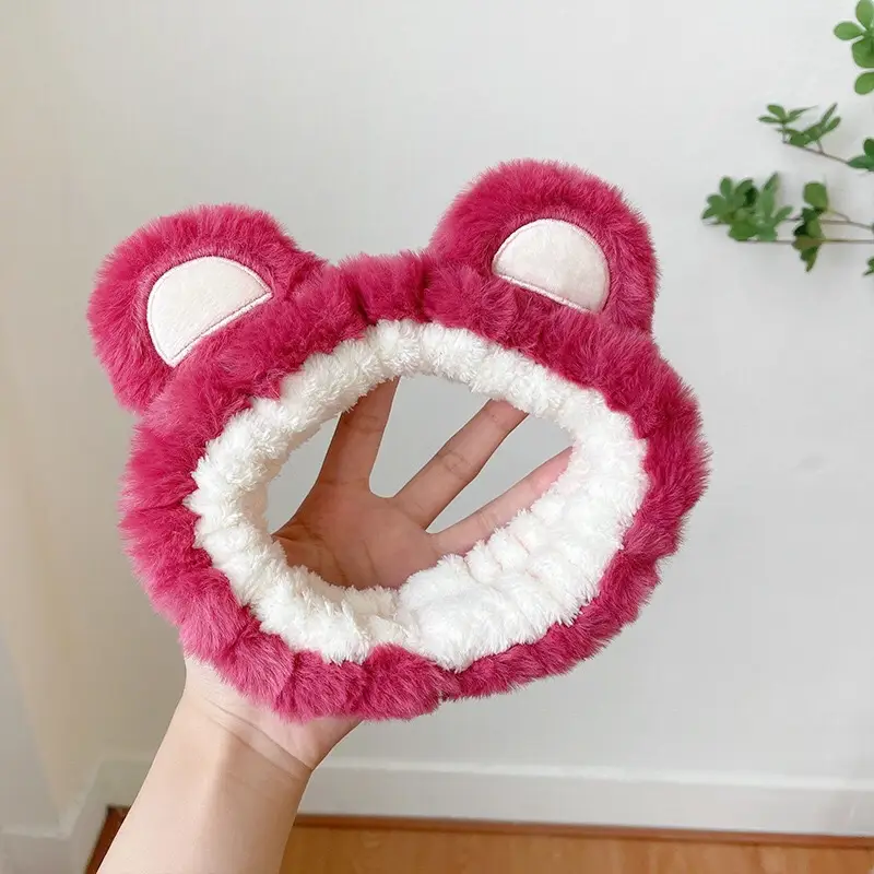 22 Strawberry Cat Ear Headband Women's Autumn Winter Wash - Image 4