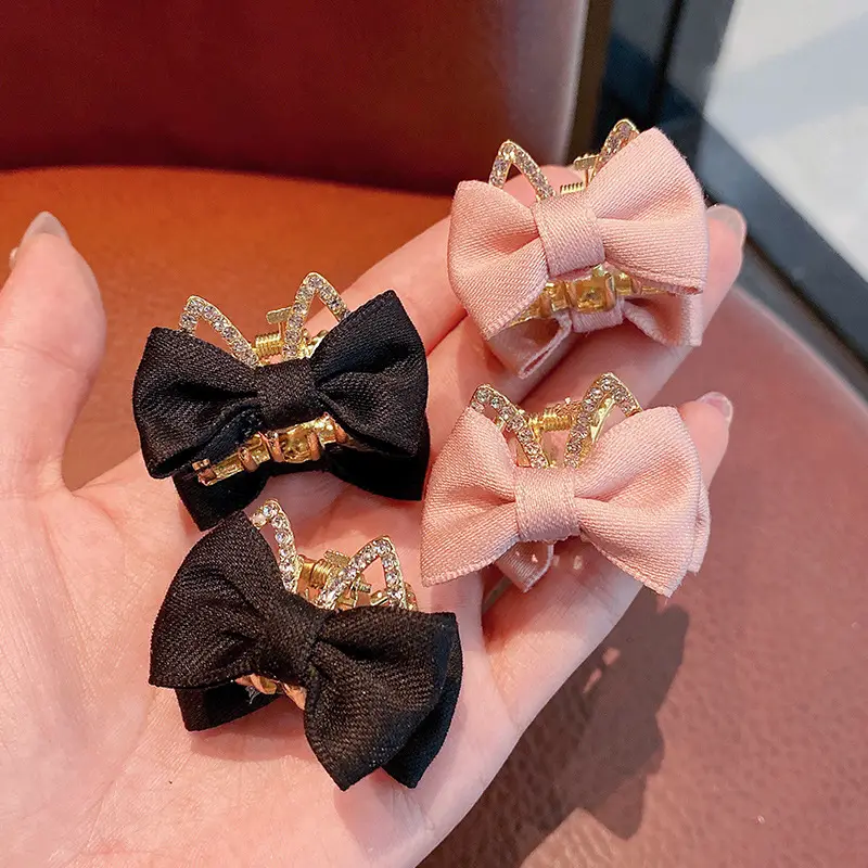 Red Bow Hairpin for Girls with Glitter Clip - Image 12