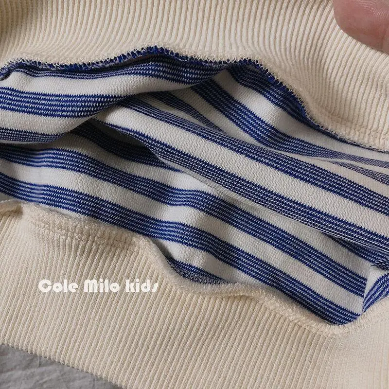 Children's Blue Striped Sweatshirt 2025 Spring Autumn - Image 6