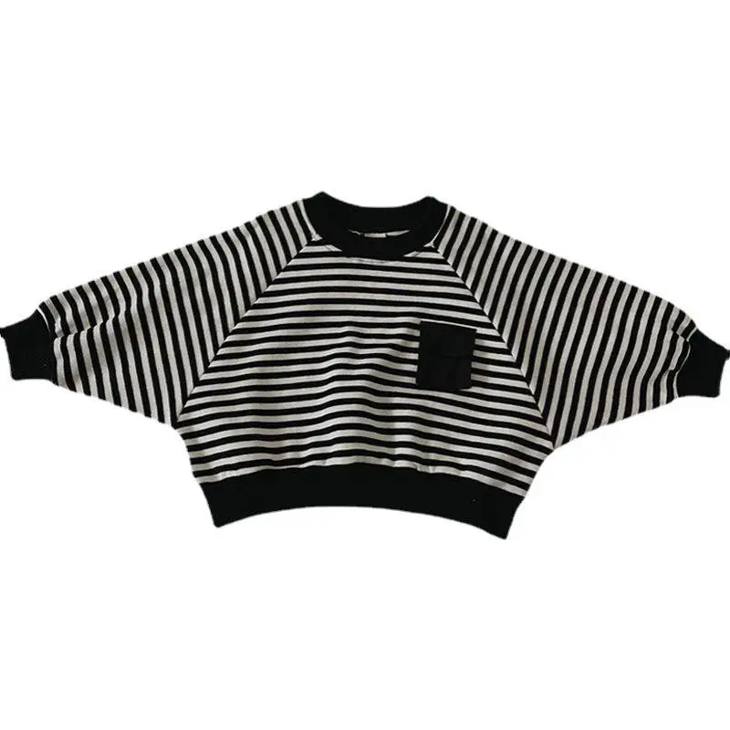 Children's Blue Striped Sweatshirt 2025 Spring Autumn - Image 7