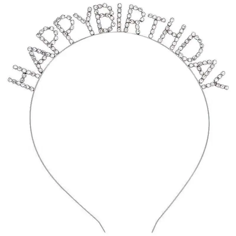 Happy Birthday Hairband Fairy Style Gold Plated - Image 6