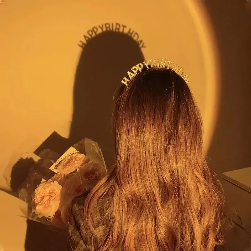 Happy Birthday Hairband Fairy Style Gold Plated — feature 7
