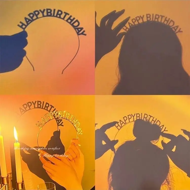 Happy Birthday Hairband Fairy Style Gold Plated — feature 8