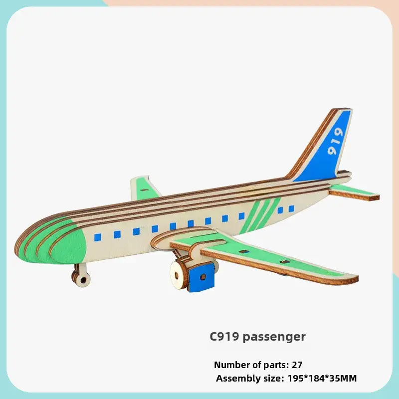 AS98-30 Wooden Aircraft Puzzle for Kids - Image 9