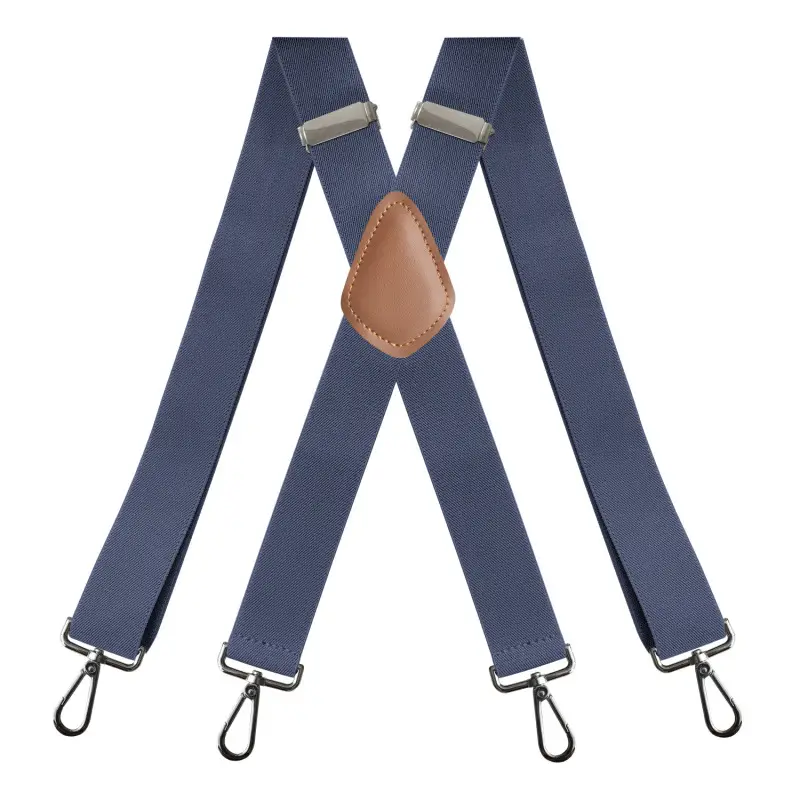 Men's Blue X-Clip Hook Strap with Leather Pad - Image 7