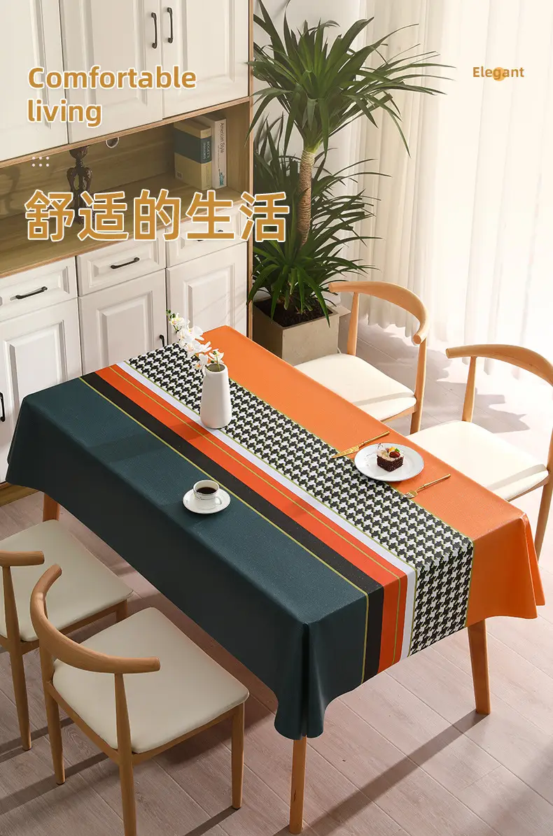 Waterproof Oil-Proof No-Wash Houndstooth Tablecloth — feature 3