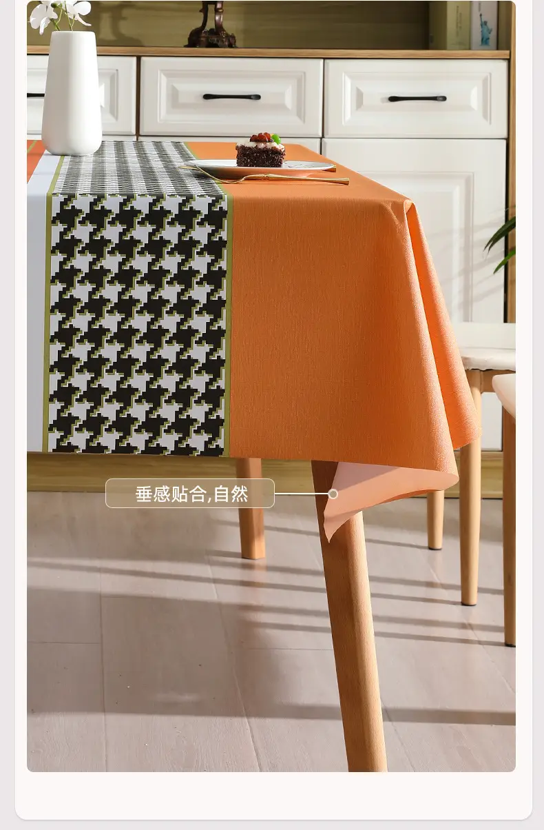 Waterproof Oil-Proof No-Wash Houndstooth Tablecloth — feature 9