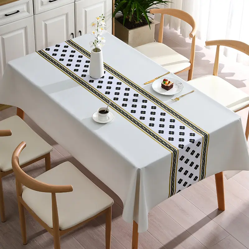 Waterproof Oil-Proof No-Wash Houndstooth Tablecloth - Image 11