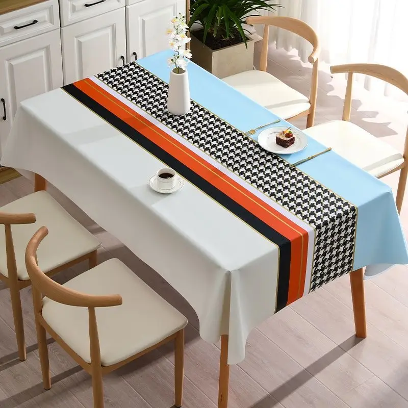Waterproof Oil-Proof No-Wash Houndstooth Tablecloth - Image 2