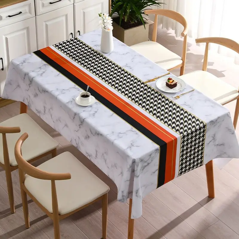 Waterproof Oil-Proof No-Wash Houndstooth Tablecloth - Image 3