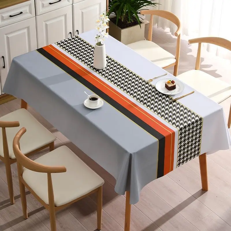 Waterproof Oil-Proof No-Wash Houndstooth Tablecloth - Image 4