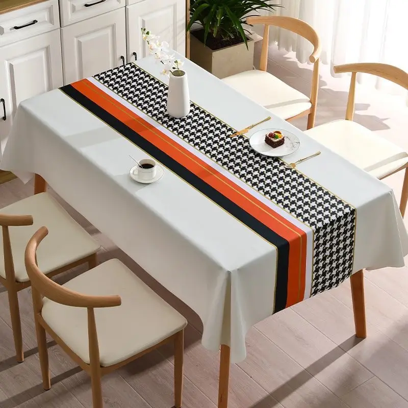 Waterproof Oil-Proof No-Wash Houndstooth Tablecloth - Image 5