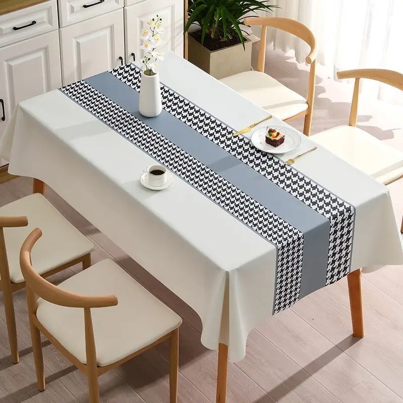 Waterproof Oil-Proof No-Wash Houndstooth Tablecloth - Image 7