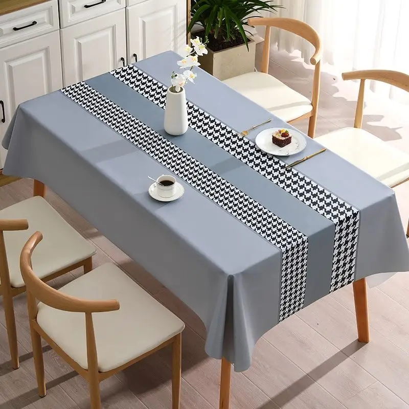 Waterproof Oil-Proof No-Wash Houndstooth Tablecloth - Image 8