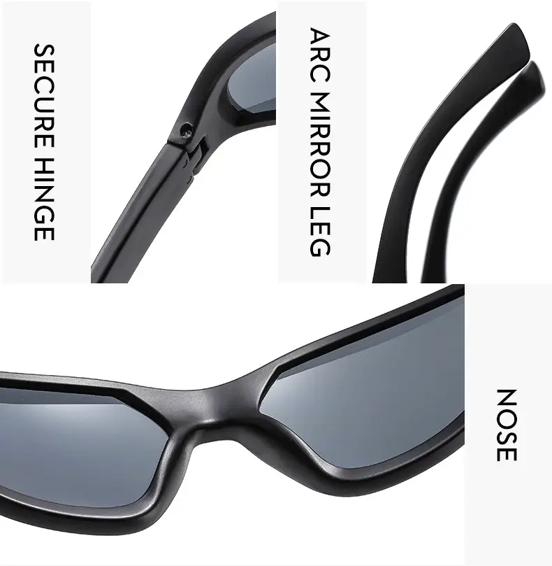 European American Futuristic Sports Sunglasses Silver Millennium — feature 11