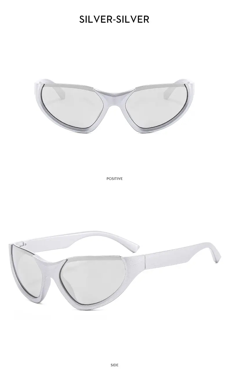 European American Futuristic Sports Sunglasses Silver Millennium — feature 18