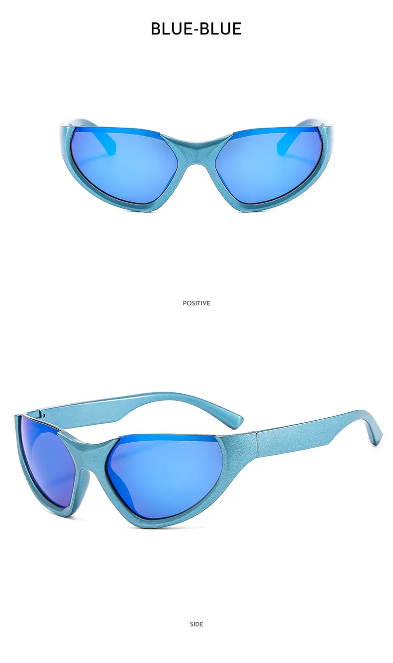 European American Futuristic Sports Sunglasses Silver Millennium — feature 19