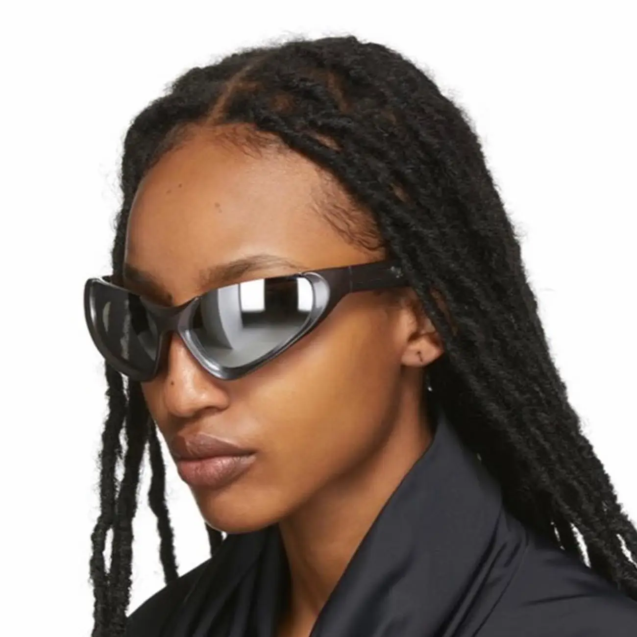 European American Futuristic Sports Sunglasses Silver Millennium — feature 2