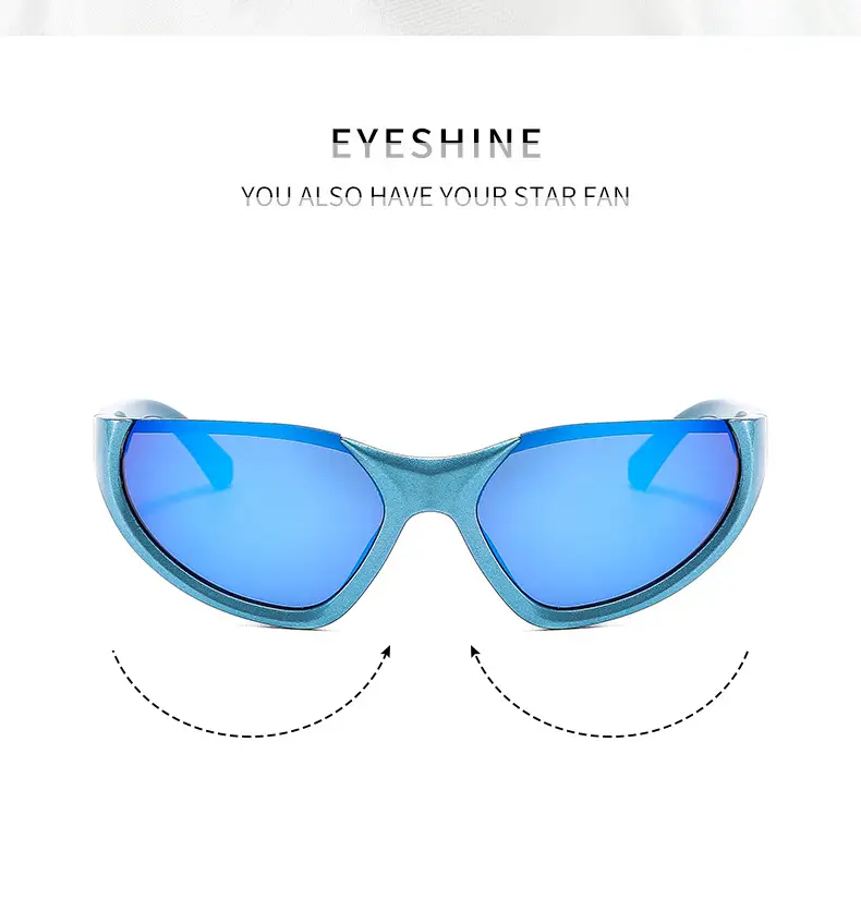 European American Futuristic Sports Sunglasses Silver Millennium — feature 7