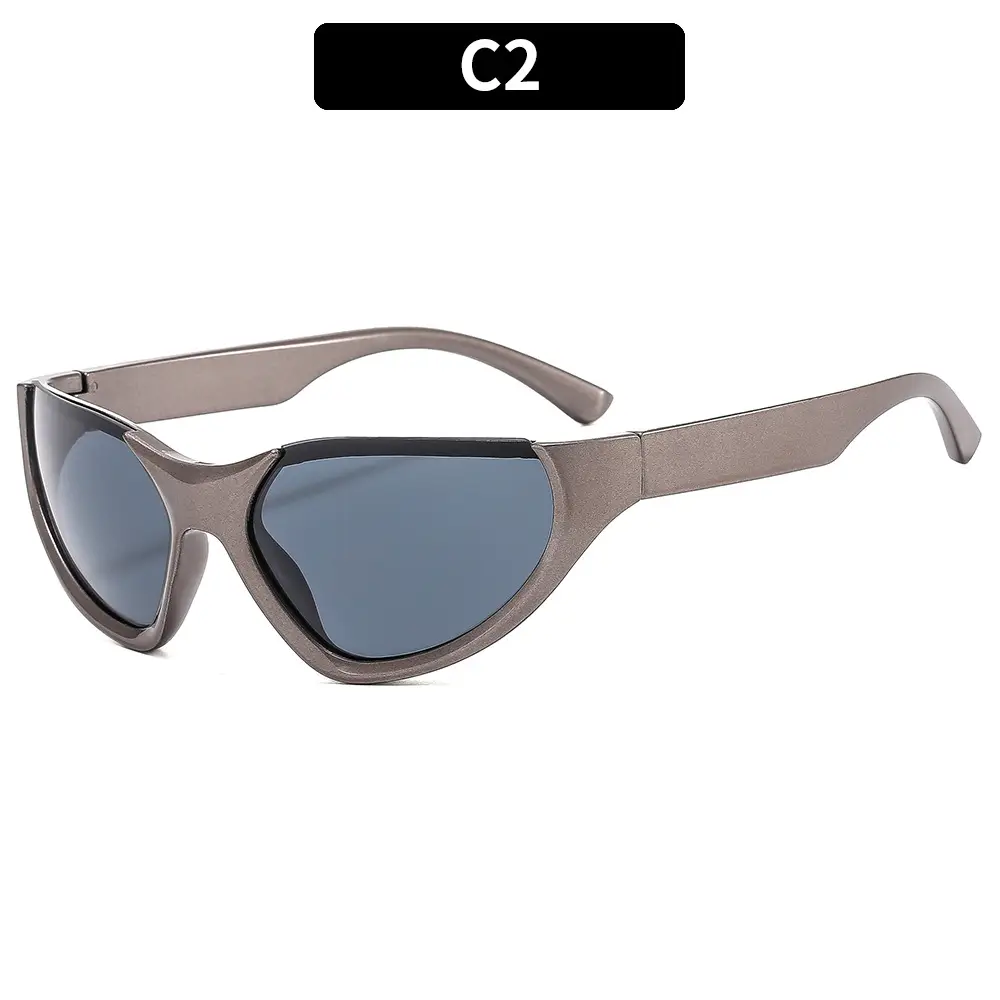 European American Futuristic Sports Sunglasses Silver Millennium - Image 2
