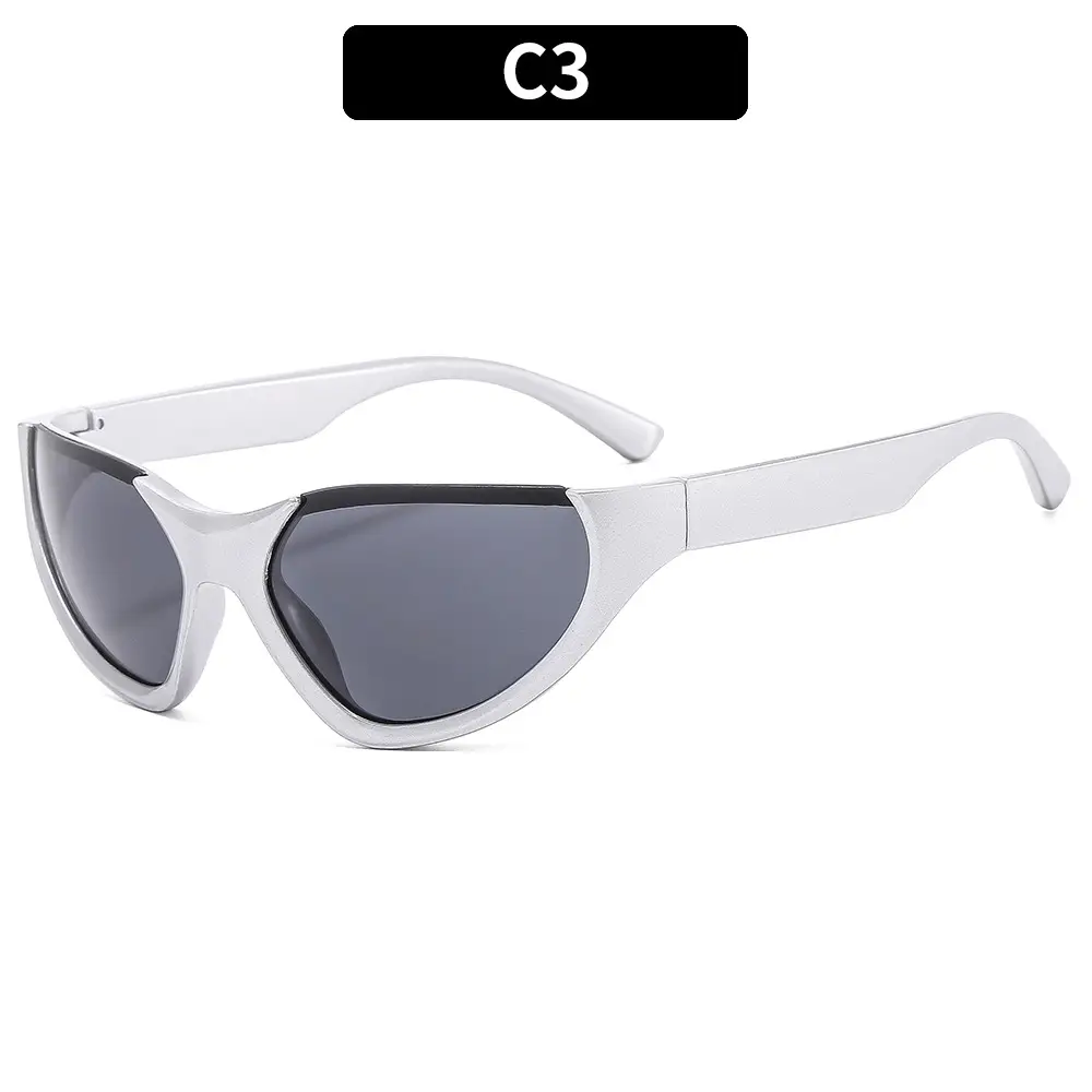 European American Futuristic Sports Sunglasses Silver Millennium - Image 3